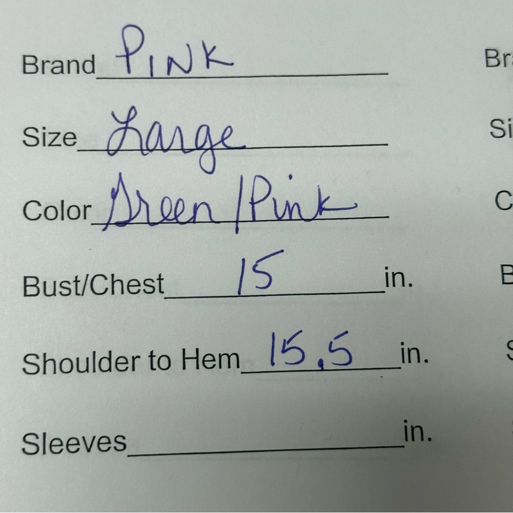 PINK by Victoria Secret Tie-Dye Spaghetti Strap Racerback Crop Top. Size Large - Picture 8 of 8